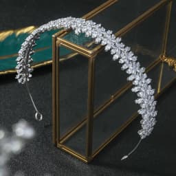 Luxury Bridal Headband For Wedding Headpiece Cubic Zirconia CZ Tiaras Crowns For Women Diadem Party Headdress Bride Hair Jewelry