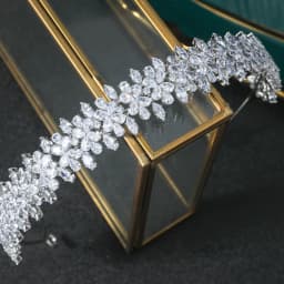 Luxury Bridal Headband For Wedding Headpiece Cubic Zirconia CZ Tiaras Crowns For Women Diadem Party Headdress Bride Hair Jewelry