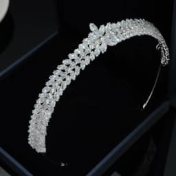 Luxury Bridal Headband For Wedding Headpiece Cubic Zirconia CZ Tiaras Crowns For Women Diadem Party Headdress Bride Hair Jewelry