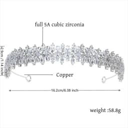 Luxury Bridal Headband For Wedding Headpiece Cubic Zirconia CZ Tiaras Crowns For Women Diadem Party Headdress Bride Hair Jewelry