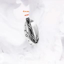 Infinity of Love Ring Knot Fine Jewerly For Women Men Winter Brand New Vintage Gift In 925 Sterling Silver