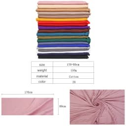 Premium Modal Cotton Jersey Hijab Scarf Long Muslim Shawl Plain Soft Turban Tie Head Wraps For Women Africa Headband 170x60cm