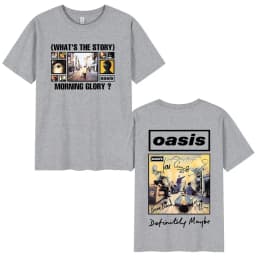 O-Oasis T-Shirts British Rock Band Vintage T-shirt Mens Clothing Cotton Casual Short Sleeve T Shirts Tops Streetwear Fans Gift