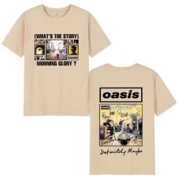 O-Oasis T-Shirts British Rock Band Vintage T-shirt Mens Clothing Cotton Casual Short Sleeve T Shirts Tops Streetwear Fans Gift