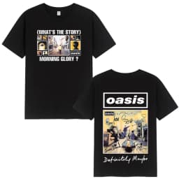 O-Oasis T-Shirts British Rock Band Vintage T-shirt Mens Clothing Cotton Casual Short Sleeve T Shirts Tops Streetwear Fans Gift