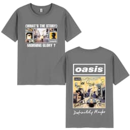 O-Oasis T-Shirts British Rock Band Vintage T-shirt Mens Clothing Cotton Casual Short Sleeve T Shirts Tops Streetwear Fans Gift