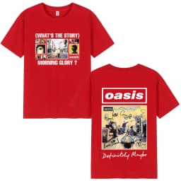 O-Oasis T-Shirts British Rock Band Vintage T-shirt Mens Clothing Cotton Casual Short Sleeve T Shirts Tops Streetwear Fans Gift