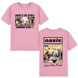 O-Oasis T-Shirts British Rock Band Vintage T-shirt Mens Clothing Cotton Casual Short Sleeve T Shirts Tops Streetwear Fans Gift