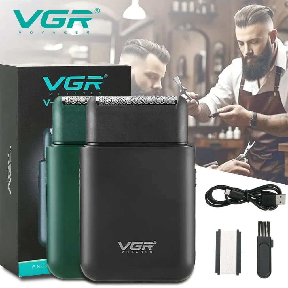 VGR Beard Trimmer Rechargeable Beard Trimmer Professional Beard Shaver Electric Shaver Mini Razor Shaving Machine for Men V-390
