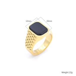 R3259 Men's High Quality 316L Stainless Steel Multi-color Gemstone Style Rings