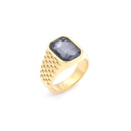 R3259 Men's High Quality 316L Stainless Steel Multi-color Gemstone Style Rings
