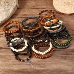 10/20/30/50Pcs/Lot Fashion Retro Elastic Men Women Bracelets Stackable Party Jewelry Gifts Randomly Shipped