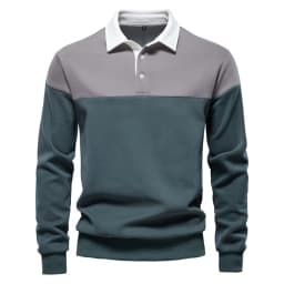 AIOPESON New Spring Men's Color-Block Cotton Blend Hoodies for Business Casual Style Long Sleeve Sweatshirt