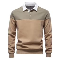 AIOPESON New Spring Men's Color-Block Cotton Blend Hoodies for Business Casual Style Long Sleeve Sweatshirt