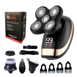 5 IN 1 Electric Razor Electric Shaver Rechargeable Shaving Machine for Men Beard Razor Wet-Dry Dual Use Waterproof Fast Charging