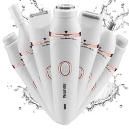 Solimpia 7 in 1 Body Hair Removal Electric Epilator Armpit Hair Bikini Hair Leg Hair Pubic Hair Electric Razor Clipper Shaver