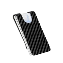 Matte/ Glossy Black Carbon Fiber Money Clips RFID Credit Card Business Big Card Holder Wallet for Men Women