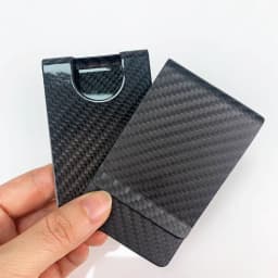 Matte/ Glossy Black Carbon Fiber Money Clips RFID Credit Card Business Big Card Holder Wallet for Men Women