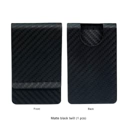 Matte/ Glossy Black Carbon Fiber Money Clips RFID Credit Card Business Big Card Holder Wallet for Men Women