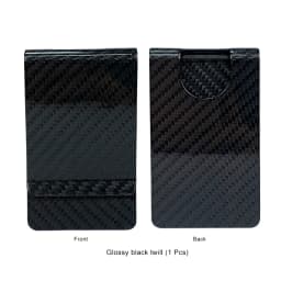 Matte/ Glossy Black Carbon Fiber Money Clips RFID Credit Card Business Big Card Holder Wallet for Men Women
