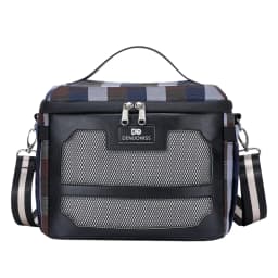 DENUONISS New Plaid Insulated Bag Double Insulated Cold Bag Large Capacity Mesh Lunch Bag