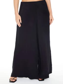 Summer fashion new women's plus-size business formal fashion with solid color wide-leg pants nine-quarter pants