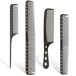 4pcs/set Aluminum Comb Set Barber Metal Hair Dressing Combs Hairdressing Anti-static Comb Ultra Thin Hair Brush Salon Hair Tools