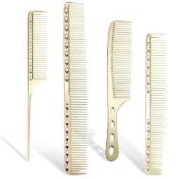 4pcs/set Aluminum Comb Set Barber Metal Hair Dressing Combs Hairdressing Anti-static Comb Ultra Thin Hair Brush Salon Hair Tools
