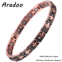 ARADOO Copper Bracelets for Women, 99.99% Pure Copper Magnetic Bracelets Jewelry Gifts