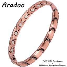 ARADOO Copper Bracelets for Women, 99.99% Pure Copper Magnetic Bracelets Jewelry Gifts