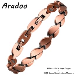 ARADOO Copper Bracelets for Women, 99.99% Pure Copper Magnetic Bracelets Jewelry Gifts