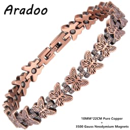 ARADOO Copper Bracelets for Women, 99.99% Pure Copper Magnetic Bracelets Jewelry Gifts