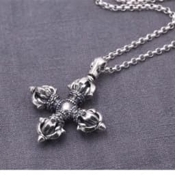 Vintage Vajra Pestle Pendant For Men Jewelry Ethnic Style Exorcise Evil Spirits Amulet Necklace Male Choker Accessories
