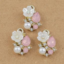 10pcs 19*12mm Pearl Crystal  Flower Charms Pendants for Jewelry Making Necklace Earrings Bracelet DIY Accessories Supplies