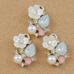 10pcs 19*12mm Pearl Crystal  Flower Charms Pendants for Jewelry Making Necklace Earrings Bracelet DIY Accessories Supplies