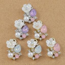 10pcs 19*12mm Pearl Crystal  Flower Charms Pendants for Jewelry Making Necklace Earrings Bracelet DIY Accessories Supplies