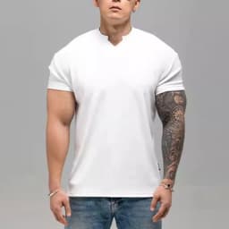 280g Heavy T-shirt Fabric Shoulder Pads With Large Anti-wrinkle Quick Drying Fitness Wear Sports Short Sleeve T-shirt For Men