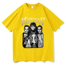 Italian Rock Band Maneskin 2023 World Tour T-shirt Fashion Gothic Retro Men Women Loose Short Sleeve Casual T Shirts Streetwear