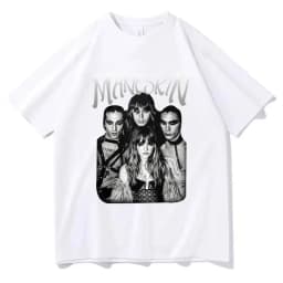 Italian Rock Band Maneskin 2023 World Tour T-shirt Fashion Gothic Retro Men Women Loose Short Sleeve Casual T Shirts Streetwear