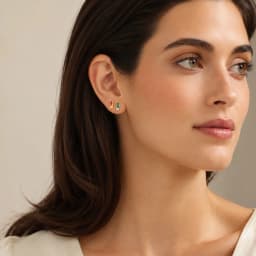 Gold Plated Stud Earrings Colorful Stone Europe Style Fashion Jewerly For Women Bohemia Gift In 925 Sterling Silver