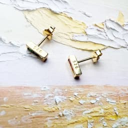 Gold Plated Stud Earrings Colorful Stone Europe Style Fashion Jewerly For Women Bohemia Gift In 925 Sterling Silver
