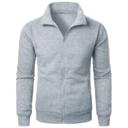 Autumn Men's Long Sleeve Zipper Jacket Coats Solid Color Warm Sweatshirts Casual Baseball Jacket Outdoor Streetwear