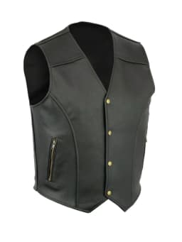 Men Motorcycle Leather Vest Solid Color Large Pocket Sleeveless Biker Jackets Vintage Casual Vest Male Plus Size S-5XL