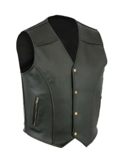 Men Motorcycle Leather Vest Solid Color Large Pocket Sleeveless Biker Jackets Vintage Casual Vest Male Plus Size S-5XL