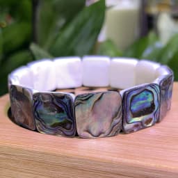New Fashion AAAA 8X10MM Natural Abalone Shell Bracelet for Men and Women Energy Gemstone Summer Beach Party Charm Jewelry Gift