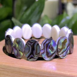 New Fashion AAAA 8X10MM Natural Abalone Shell Bracelet for Men and Women Energy Gemstone Summer Beach Party Charm Jewelry Gift