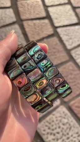 New Fashion AAAA 8X10MM Natural Abalone Shell Bracelet for Men and Women Energy Gemstone Summer Beach Party Charm Jewelry Gift