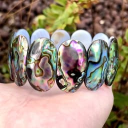 New Fashion AAAA 8X10MM Natural Abalone Shell Bracelet for Men and Women Energy Gemstone Summer Beach Party Charm Jewelry Gift
