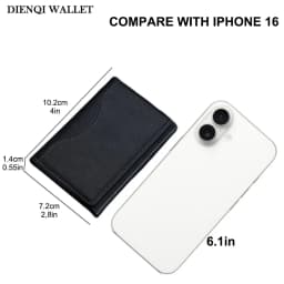 Magsafe Card Holder PU Leather Trifold Magnetic Cardholder Card Bag Wallet for Apple for IPhone 16 15 14 13 12 Pro Max Mini