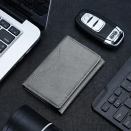Magsafe Card Holder PU Leather Trifold Magnetic Cardholder Card Bag Wallet for Apple for IPhone 16 15 14 13 12 Pro Max Mini